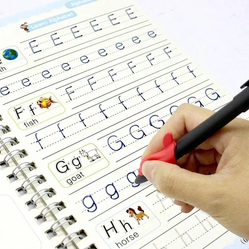 Magic Practice Copybook (4 BOOKS, 1 PEN, 1 GRIP, 10 REFILL) – 50% OFF Today!