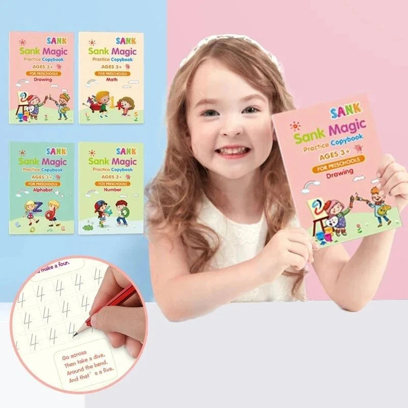 Magic Practice Copybook (4 BOOKS, 1 PEN, 1 GRIP, 10 REFILL) – 50% OFF Today!