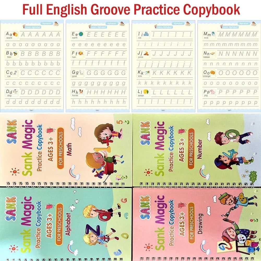 Magic Practice Copybook (4 BOOKS, 1 PEN, 1 GRIP, 10 REFILL) – 50% OFF Today!