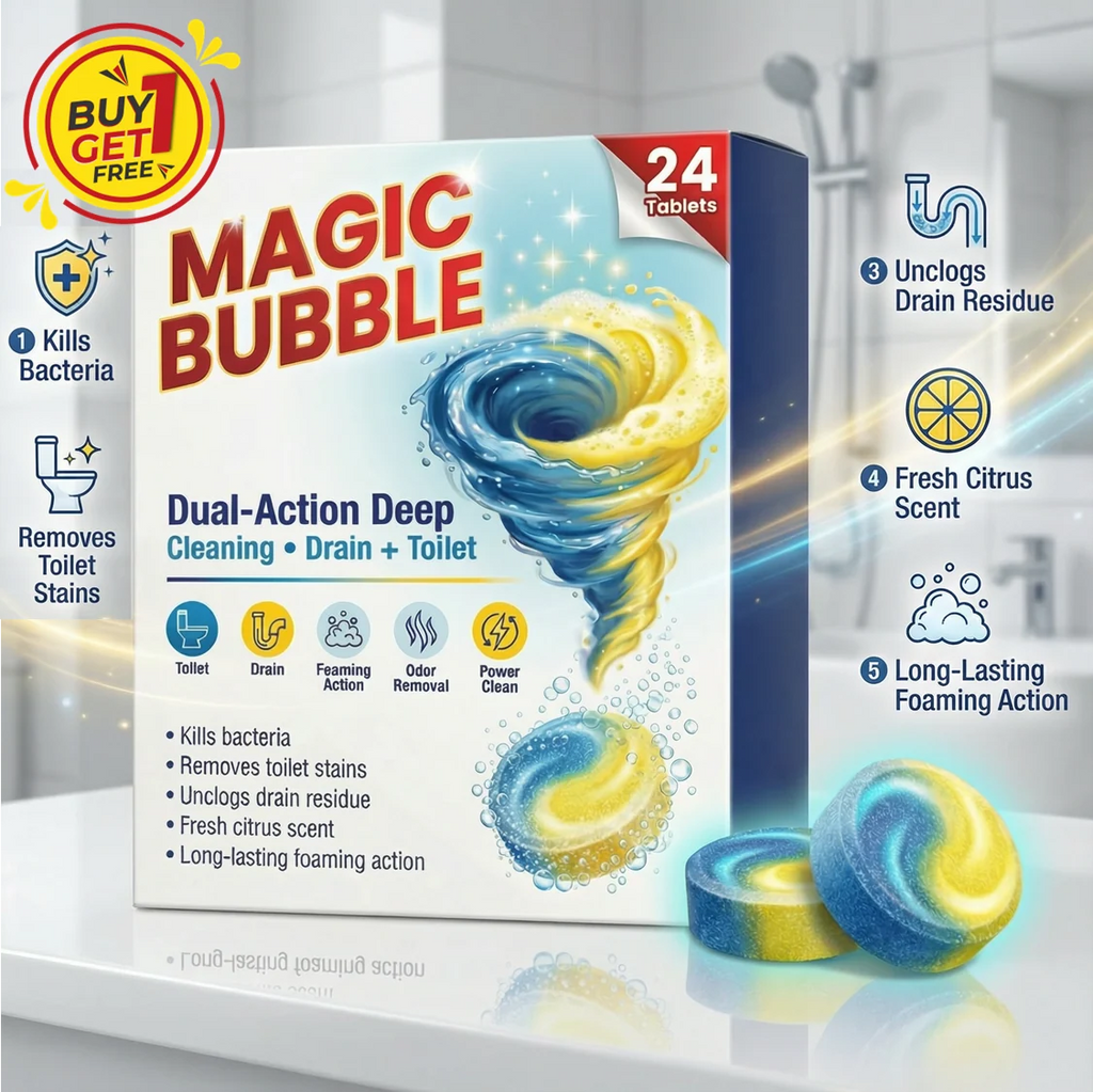 Magic Bubble Cleaning Tablets | Dual action Multi Purpose | 🔥BUY 1 GET 1 FREE🔥